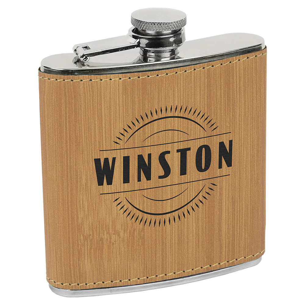 6 oz. Individual Leatherette Flasks