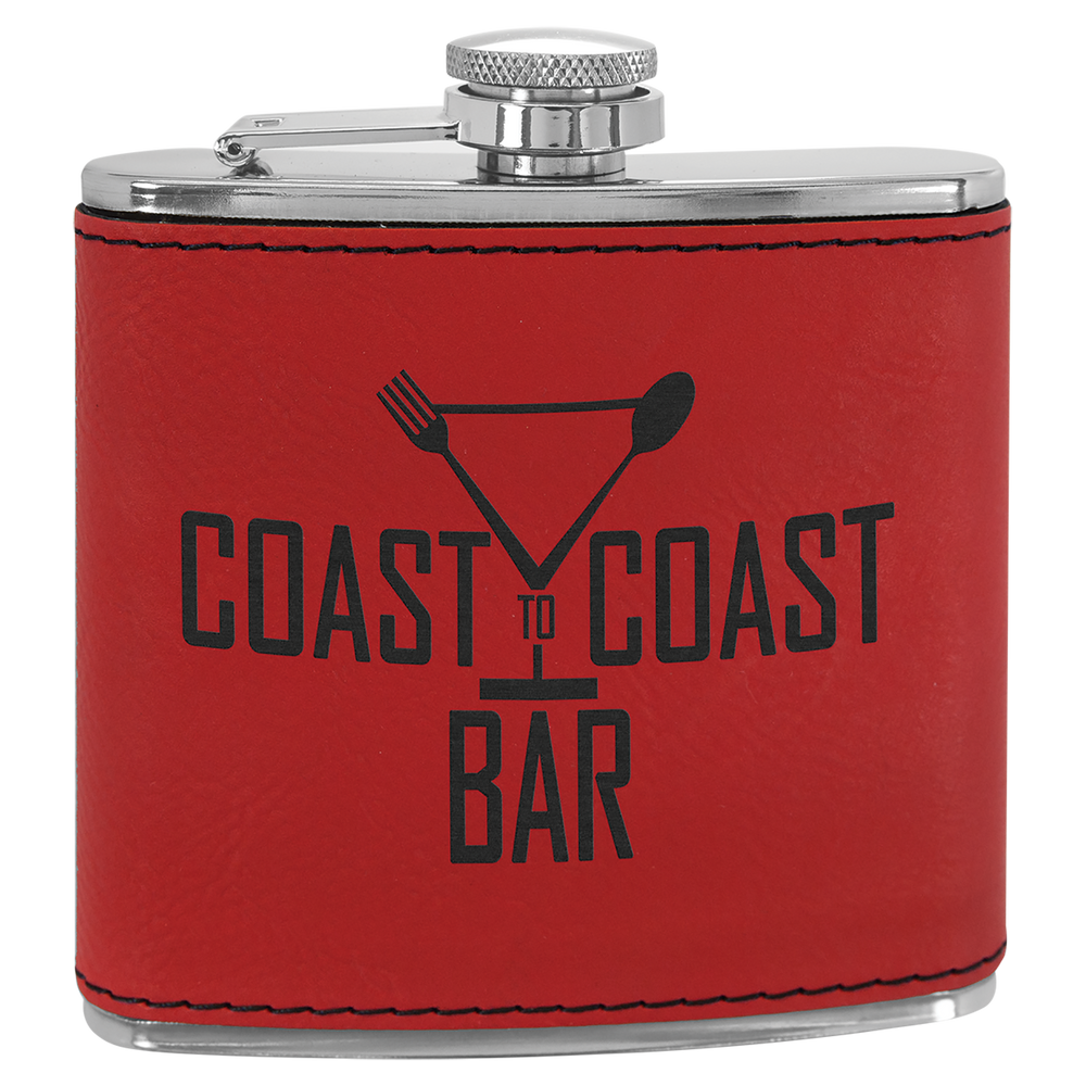 6 oz. Individual Leatherette Flasks