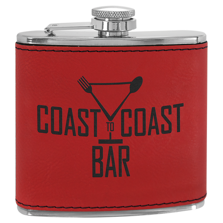 6 oz. Individual Leatherette Flasks
