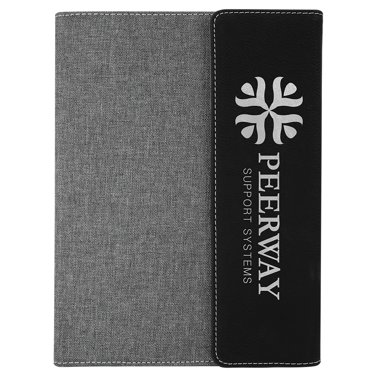 Leatherette Canvas Portfolio with Notepad