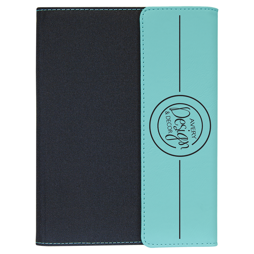 Leatherette Canvas Portfolio with Notepad