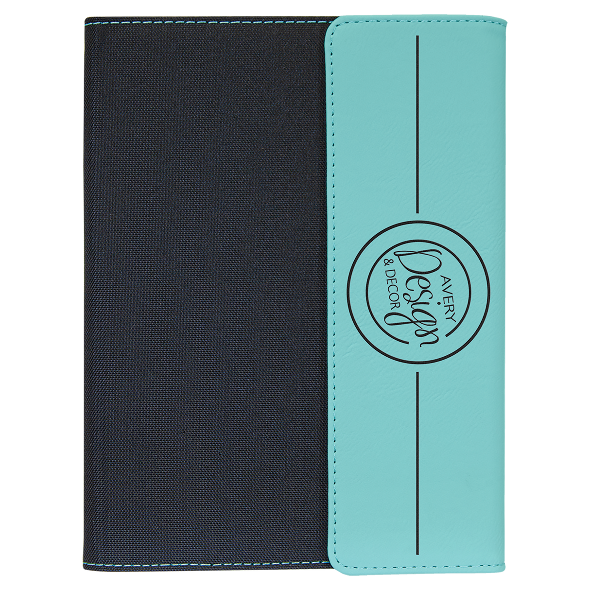 Leatherette Canvas Portfolio with Notepad
