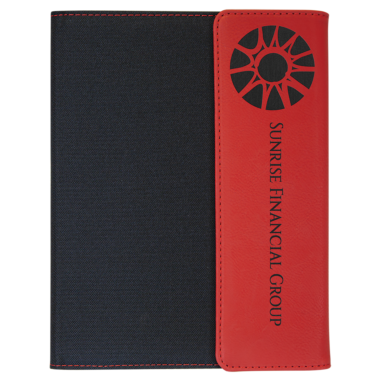 Leatherette Canvas Portfolio with Notepad