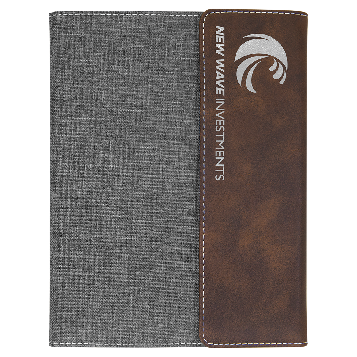 Leatherette Canvas Portfolio with Notepad