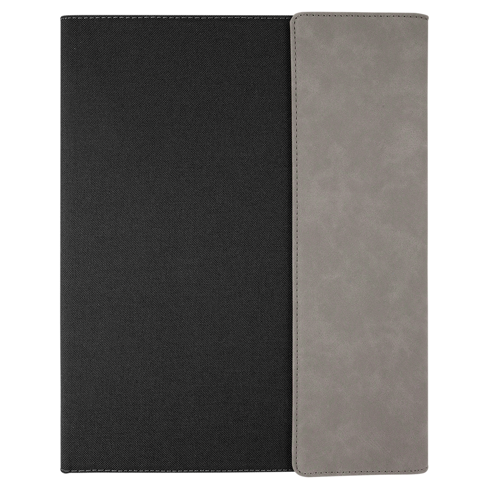 Leatherette Canvas Portfolio with Notepad