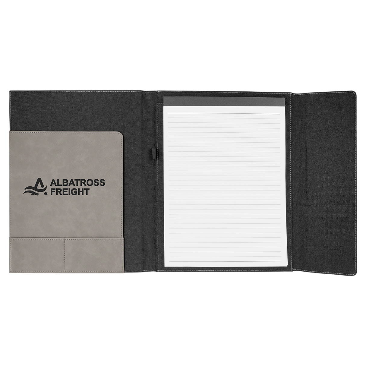 Leatherette Canvas Portfolio with Notepad