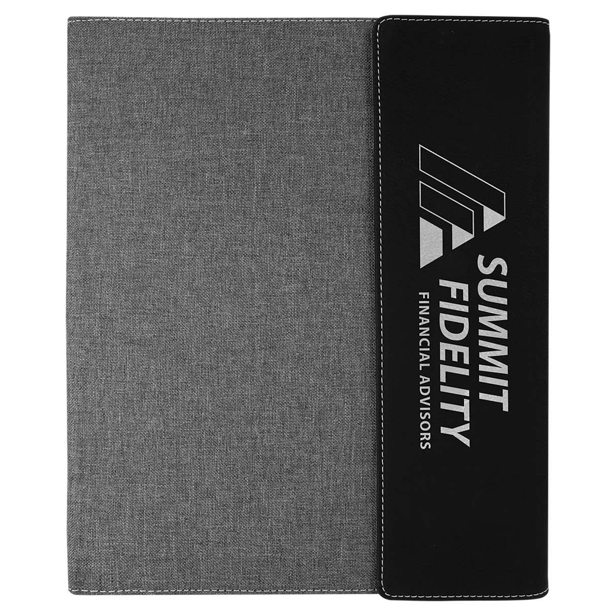 Leatherette Canvas Portfolio with Notepad