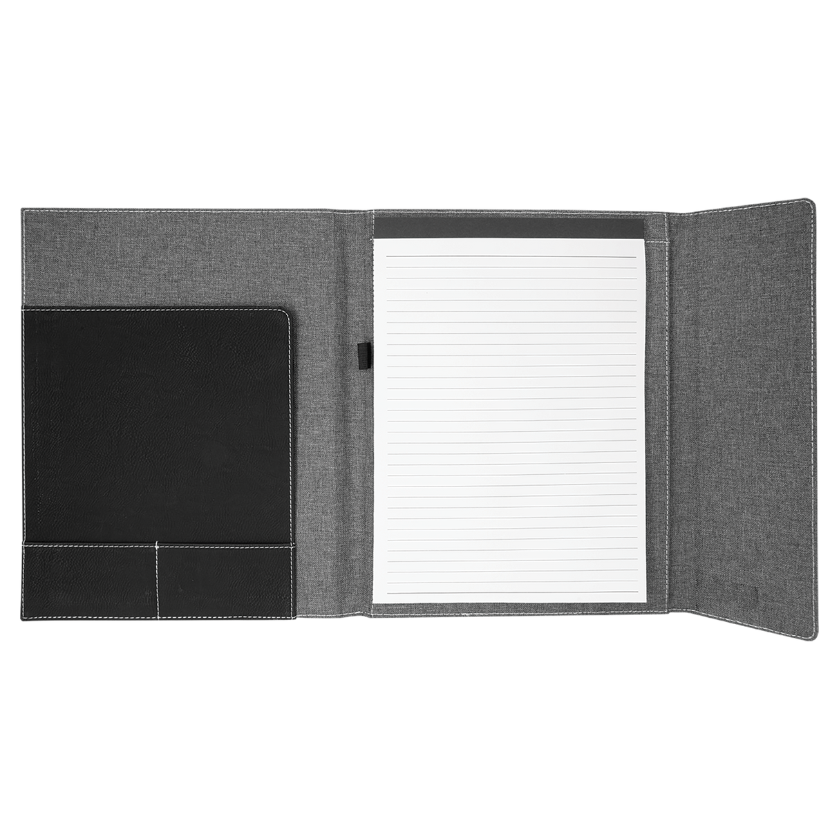 Leatherette Canvas Portfolio with Notepad