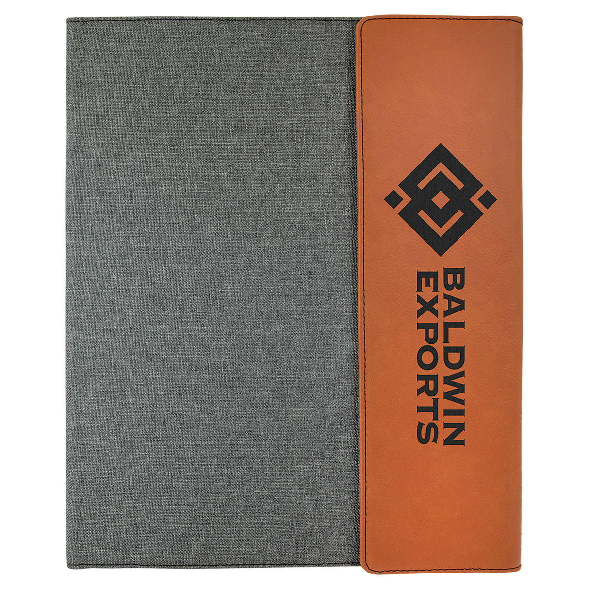 Leatherette Canvas Portfolio with Notepad