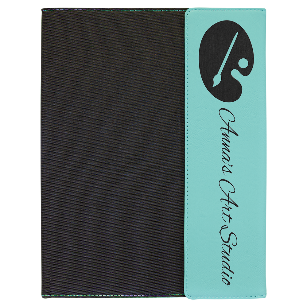 Leatherette Canvas Portfolio with Notepad