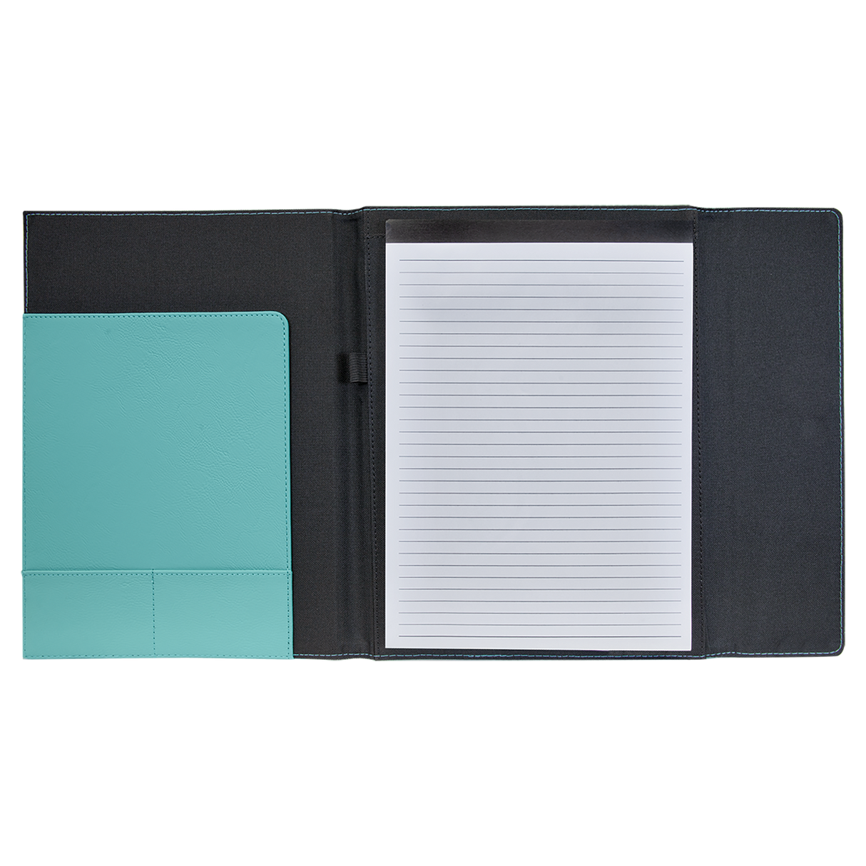 Leatherette Canvas Portfolio with Notepad