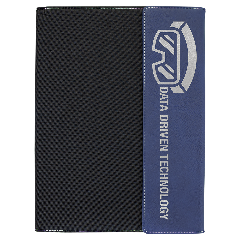 Leatherette Canvas Portfolio with Notepad