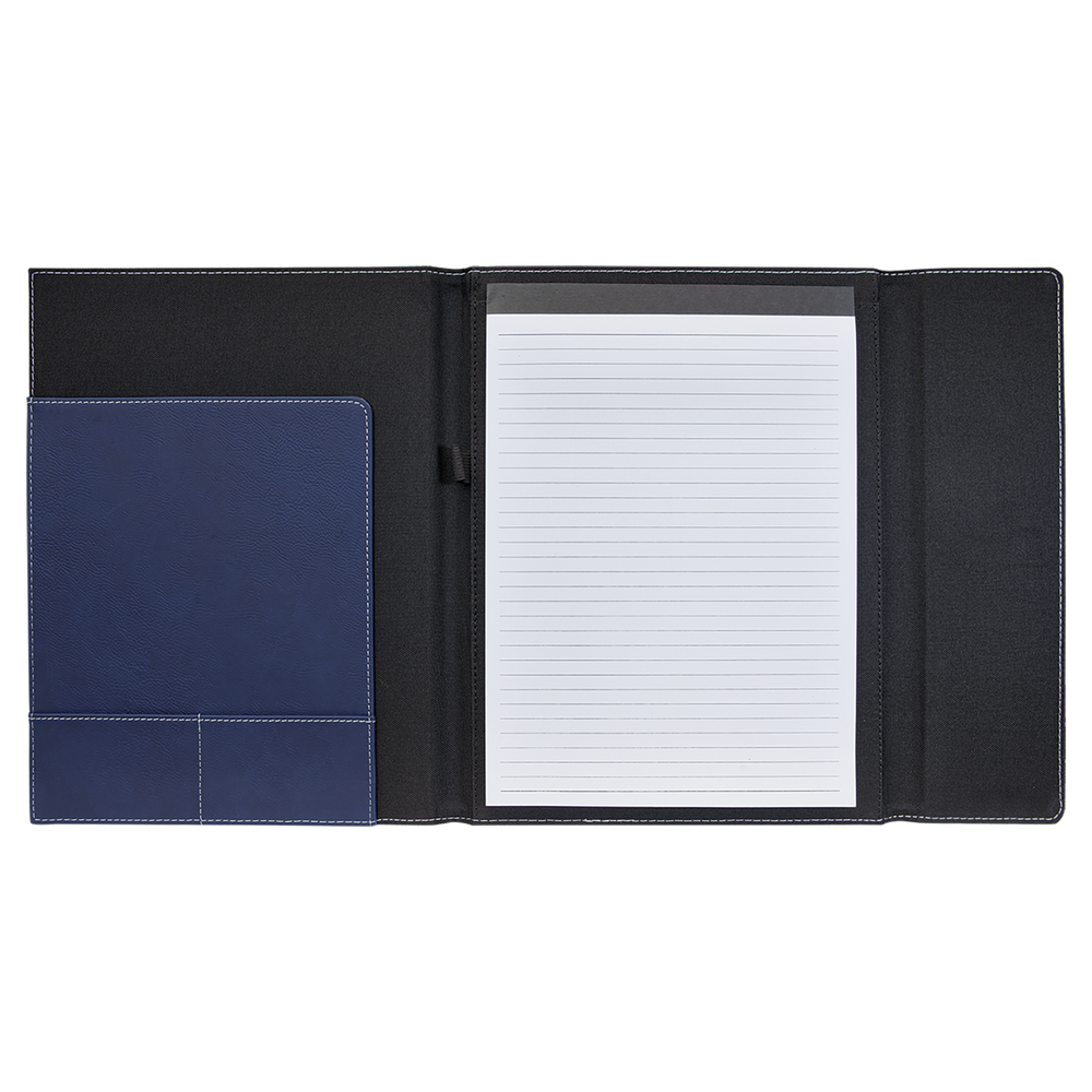 Leatherette Canvas Portfolio with Notepad