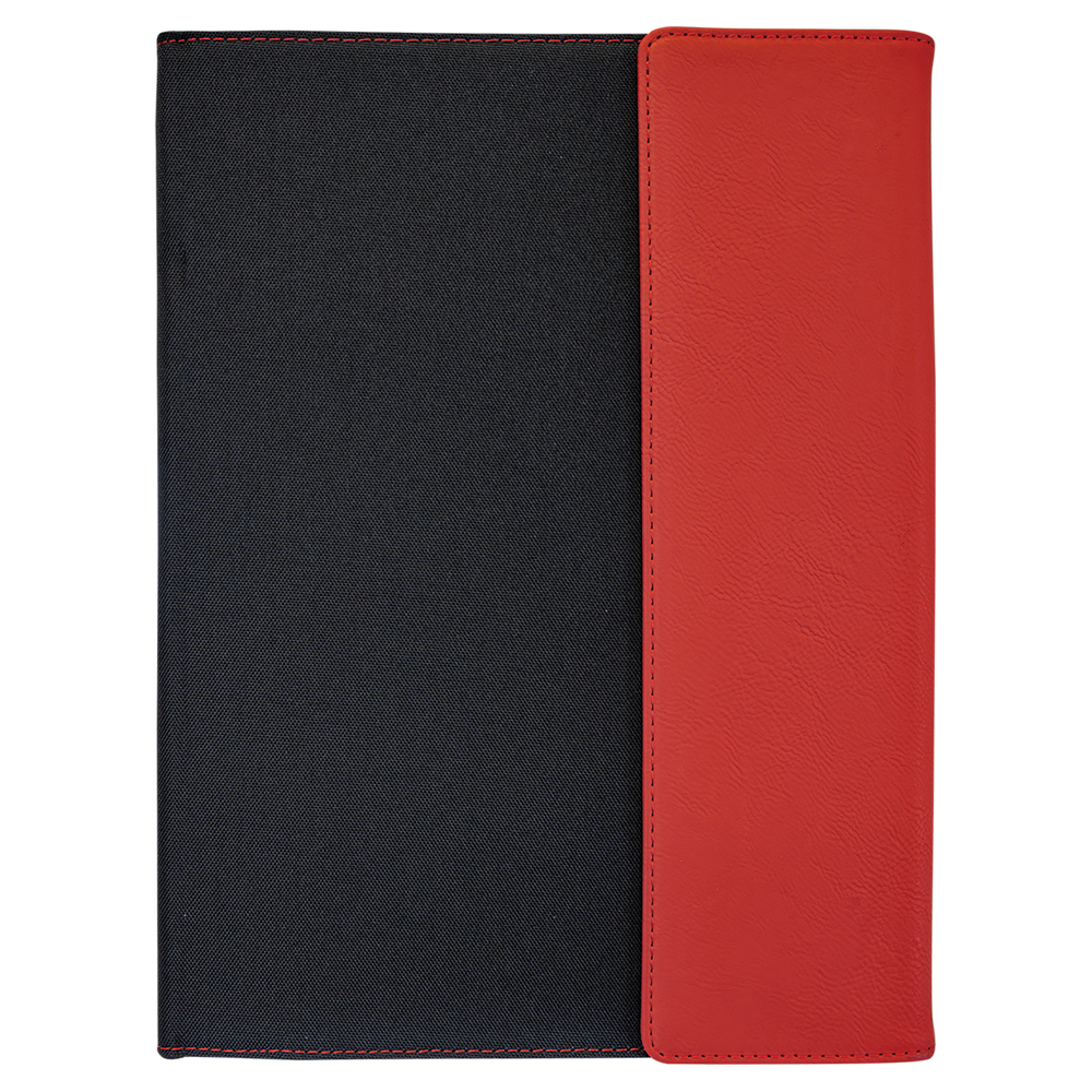 Leatherette Canvas Portfolio with Notepad