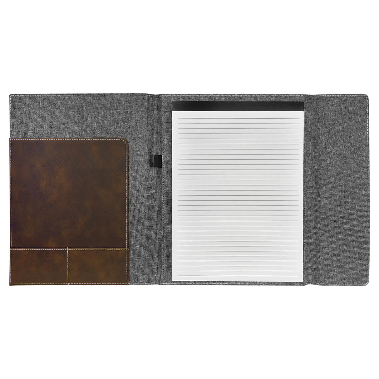 Leatherette Canvas Portfolio with Notepad
