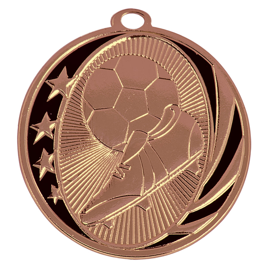 Soccer Laserable MidNite Star Medals