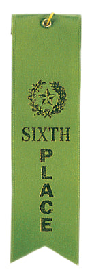 Carded Ribbon 1st, 2nd, 3rd, 4th, 5th, or 6th Place