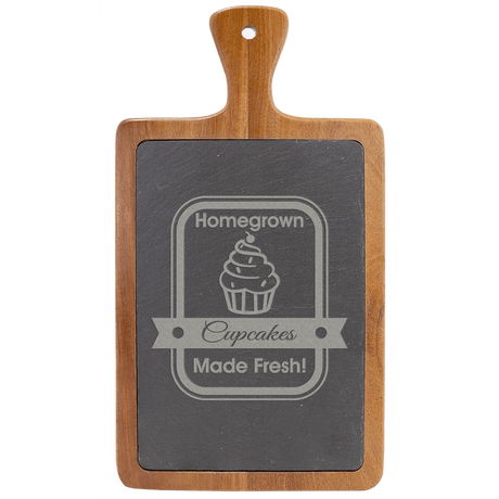 Acacia Wood and Slate Cutting Board