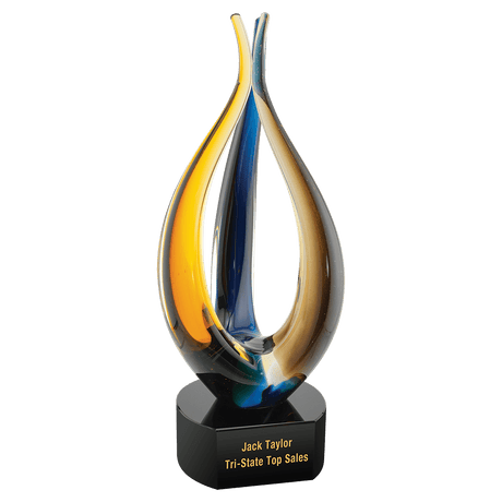 11 1/2" Tri Rise Art Glass (BaseShop MVP)