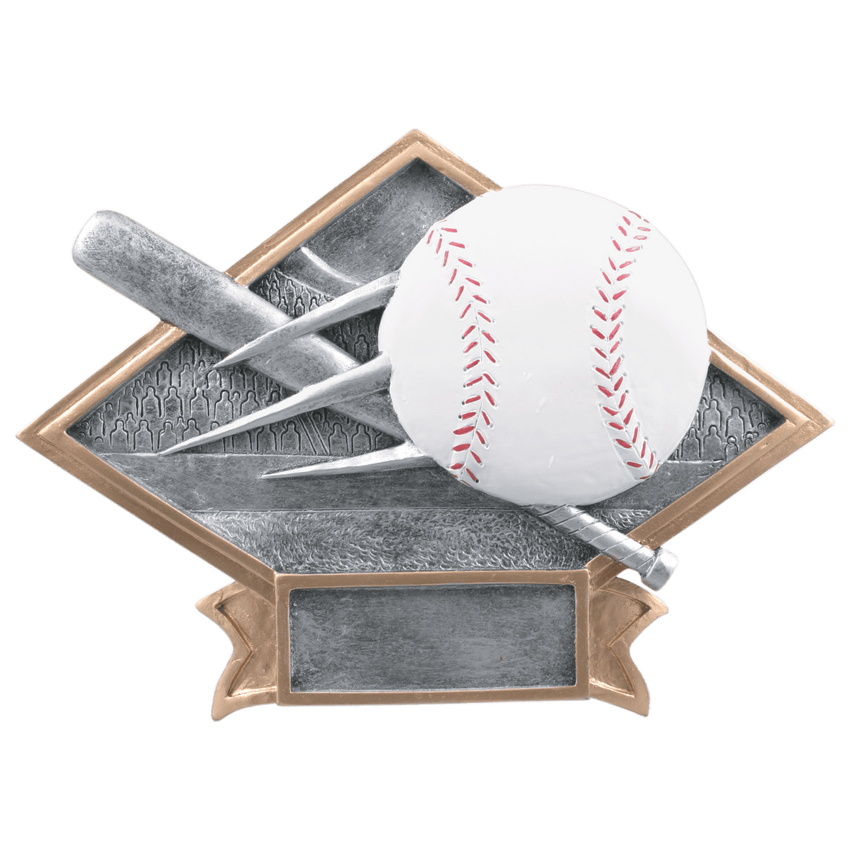 8 1/2" x 6" Baseball Diamond Plate Resin (Heavy Hitter)