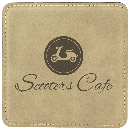 4 inch Individual Leatherette Coasters