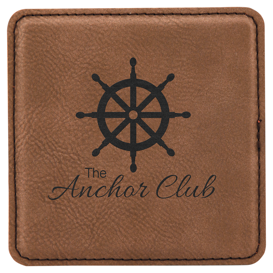 4 inch Individual Leatherette Coasters