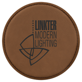4 inch Individual Leatherette Coasters
