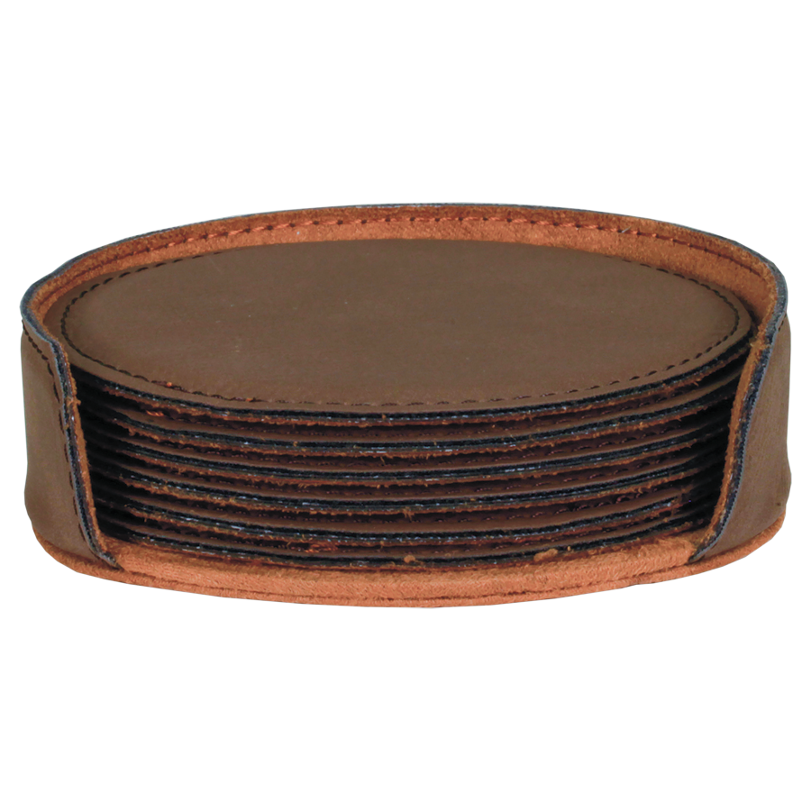 Leatherette 6-Coaster Set