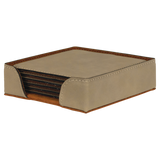 Leatherette 6-Coaster Set