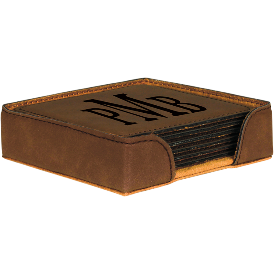 Leatherette 6-Coaster Set