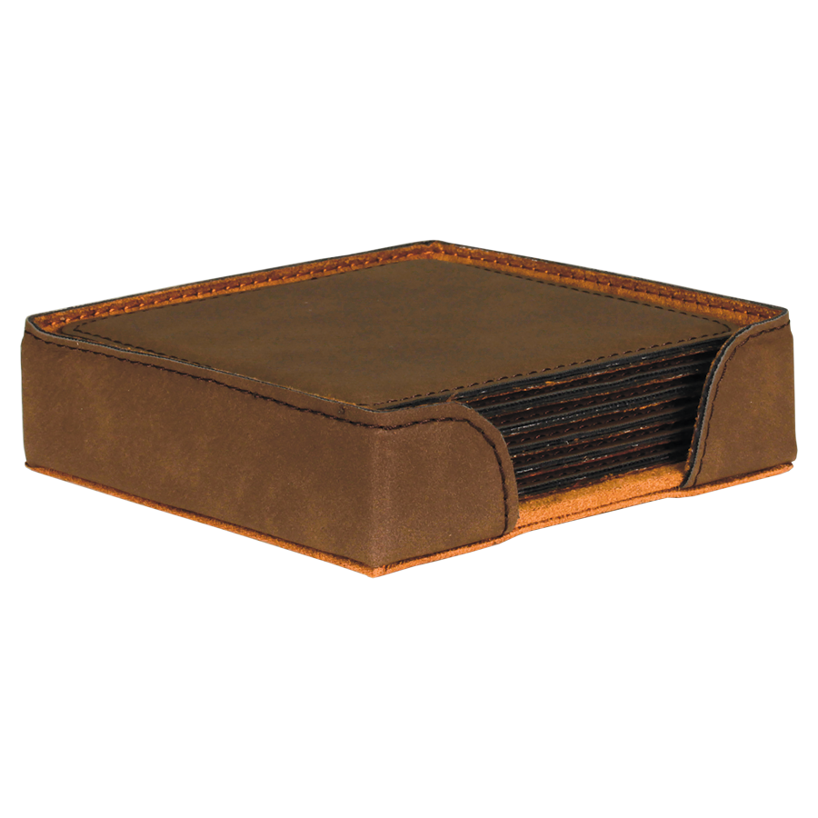 Leatherette 6-Coaster Set