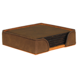 Leatherette 6-Coaster Set