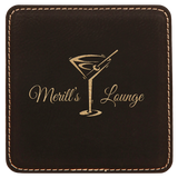 4 inch Individual Leatherette Coasters