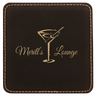 4 inch Individual Leatherette Coasters
