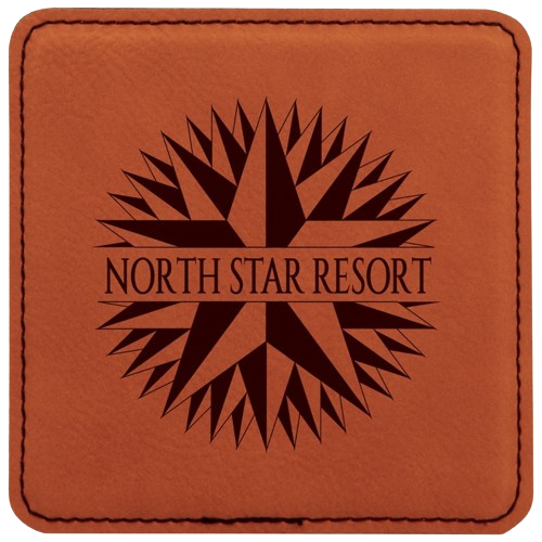 4 inch Individual Leatherette Coasters