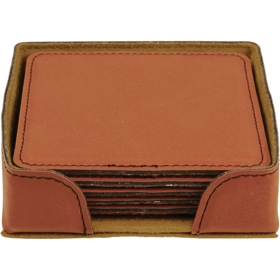 Leatherette 6-Coaster Set