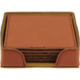 Leatherette 6-Coaster Set