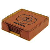Leatherette 6-Coaster Set