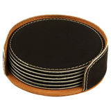 Leatherette 6-Coaster Set