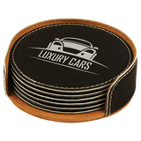 Leatherette 6-Coaster Set