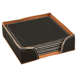 Leatherette 6-Coaster Set