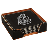 Leatherette 6-Coaster Set