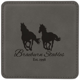 4 inch Individual Leatherette Coasters