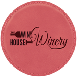 4 inch Individual Leatherette Coasters