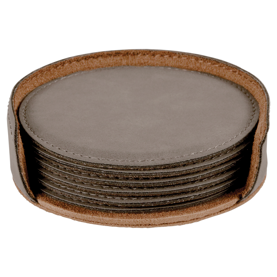 Leatherette 6-Coaster Set