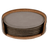 Leatherette 6-Coaster Set