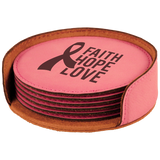 Leatherette 6-Coaster Set