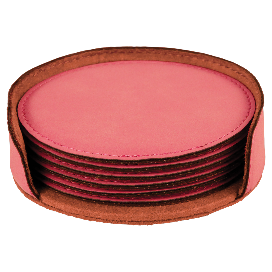 Leatherette 6-Coaster Set