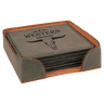 Leatherette 6-Coaster Set