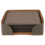 Leatherette 6-Coaster Set